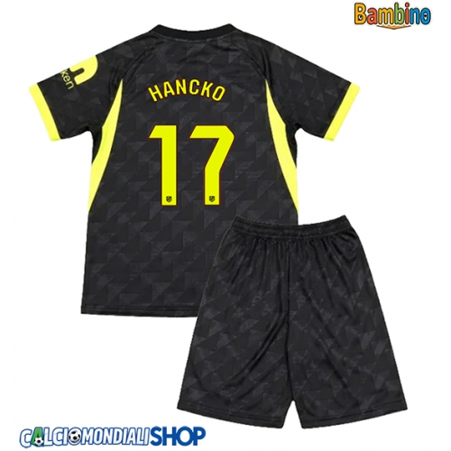 Maglie da calcio Atletico Madrid David Hancko #17 Seconda Maglia Bambino 2026-27 Manica Corta + Pantaloni corti)